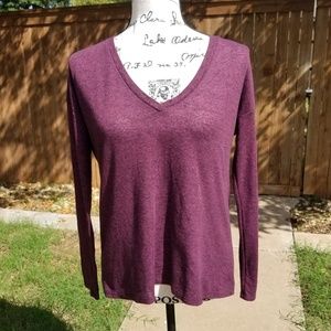 Plum/Black long sleeve tee Medium